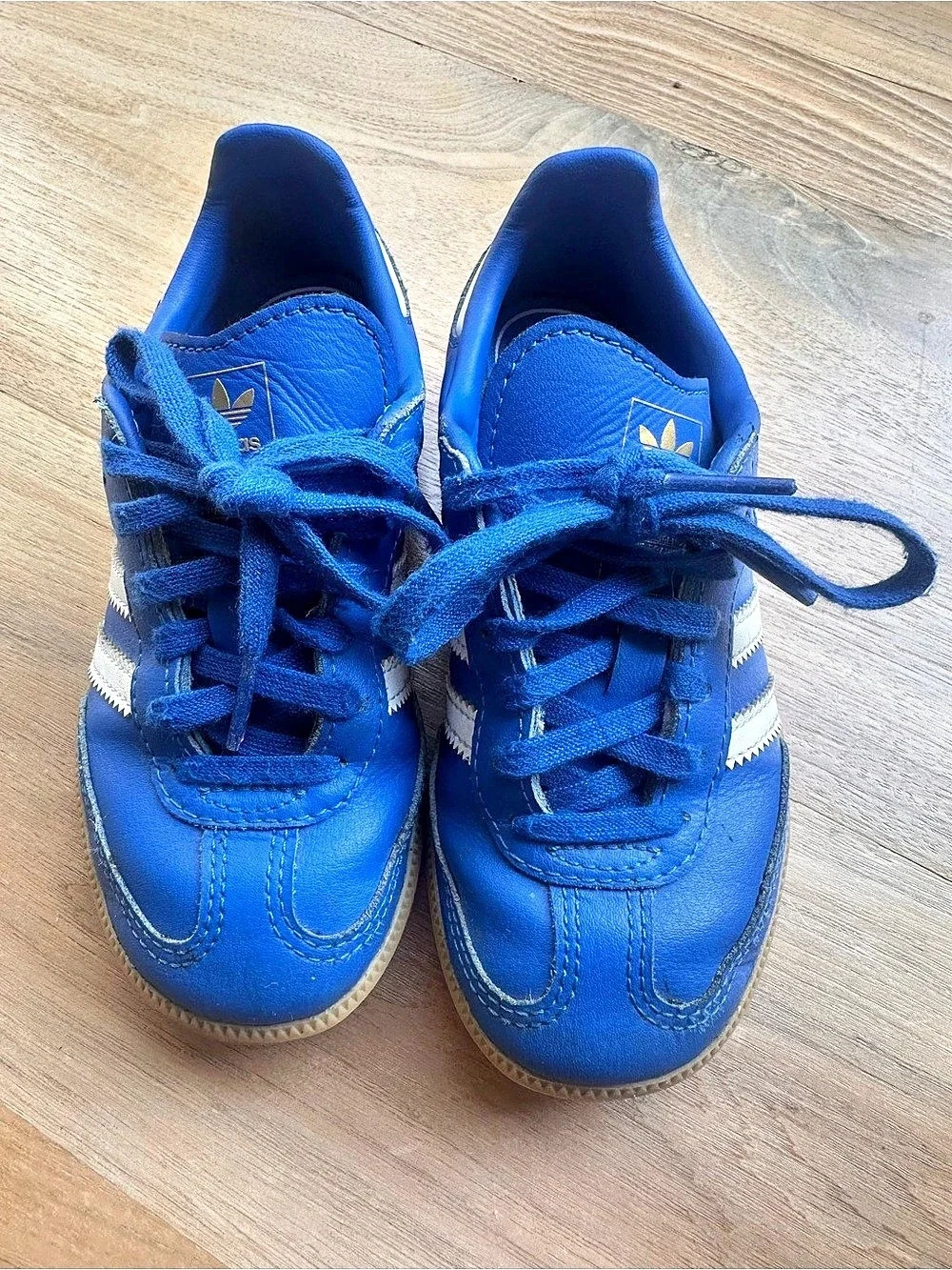 adidas Samba OG Shoes Kids Blue & White US 11